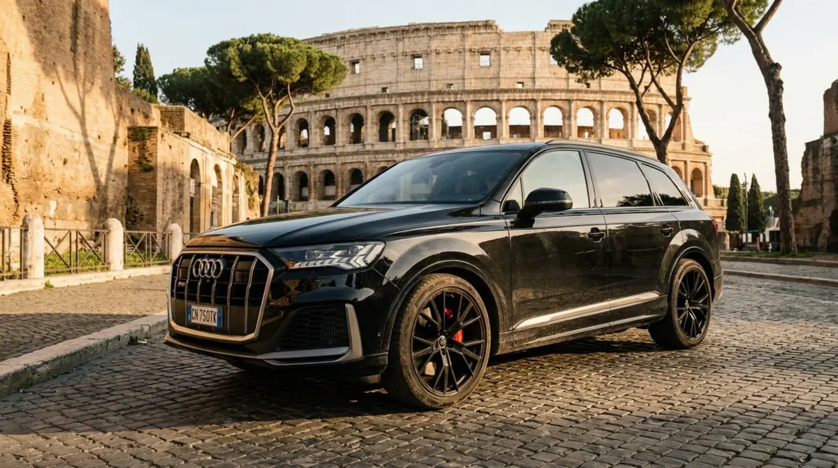 Audi SQ7 7seater 2023 — Nice Super Car Rental, Niza. El Audi SQ7 de 2023 es una opción pensada para quienes necesitan espacio real sin…