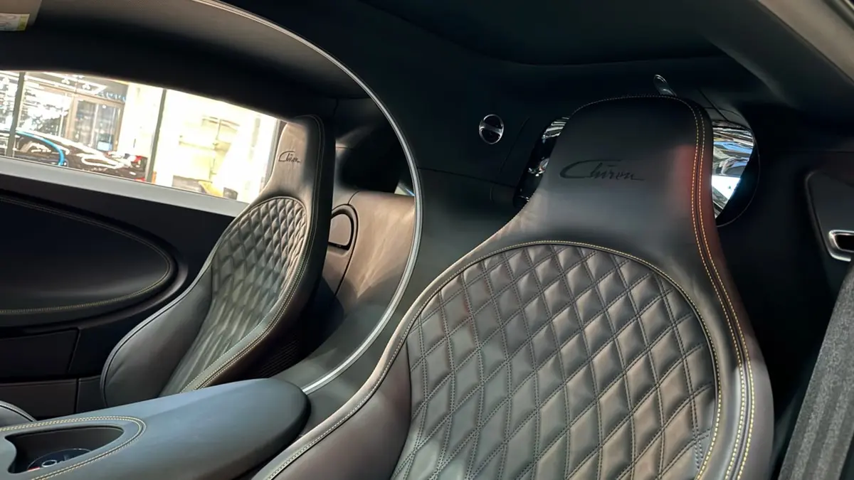 Bugatti Chiron 110 Ani 2019, intérieur — Nice Super Car Rental, Nice. La Bugatti Chiron 110 Ani de 2019 appartient à une catégorie à part : une série limitée…