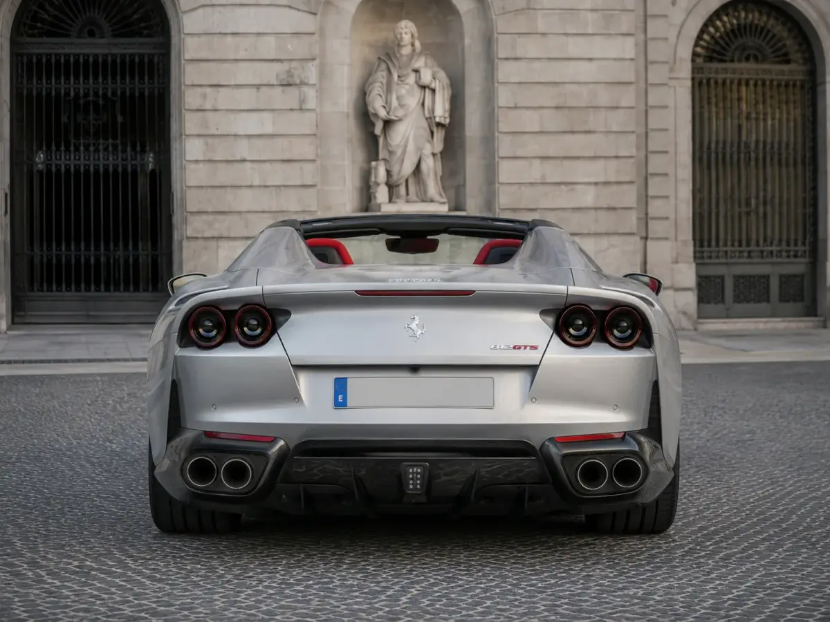 Ferrari 812 GTS 2024, extérieur — Nice Super Car Rental, Nice. La Ferrari 812 GTS marie la puissance brute d'un V12 à la découverte à ciel ouvert, dans…