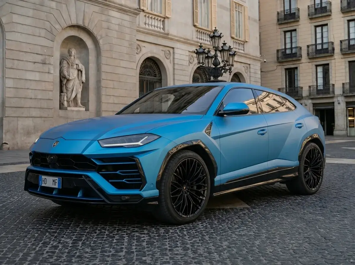 Lamborghini Urus SE 2025, extérieur — Nice Super Car Rental, Nice. Le Lamborghini Urus SE marie la carrosserie SUV à une mécanique de 800 chevaux, une…