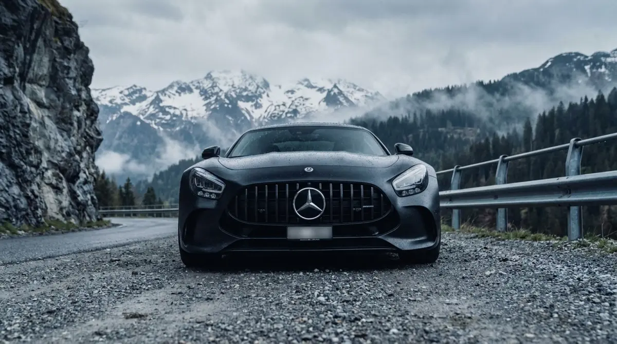 Mercedes Benz GT63 AMG Coupe 2024, interior — Nice Super Car Rental, Niza. El Mercedes Benz GT63 AMG Coupé 2024 es un deportivo de dos plazas con 577 CV, pensado…