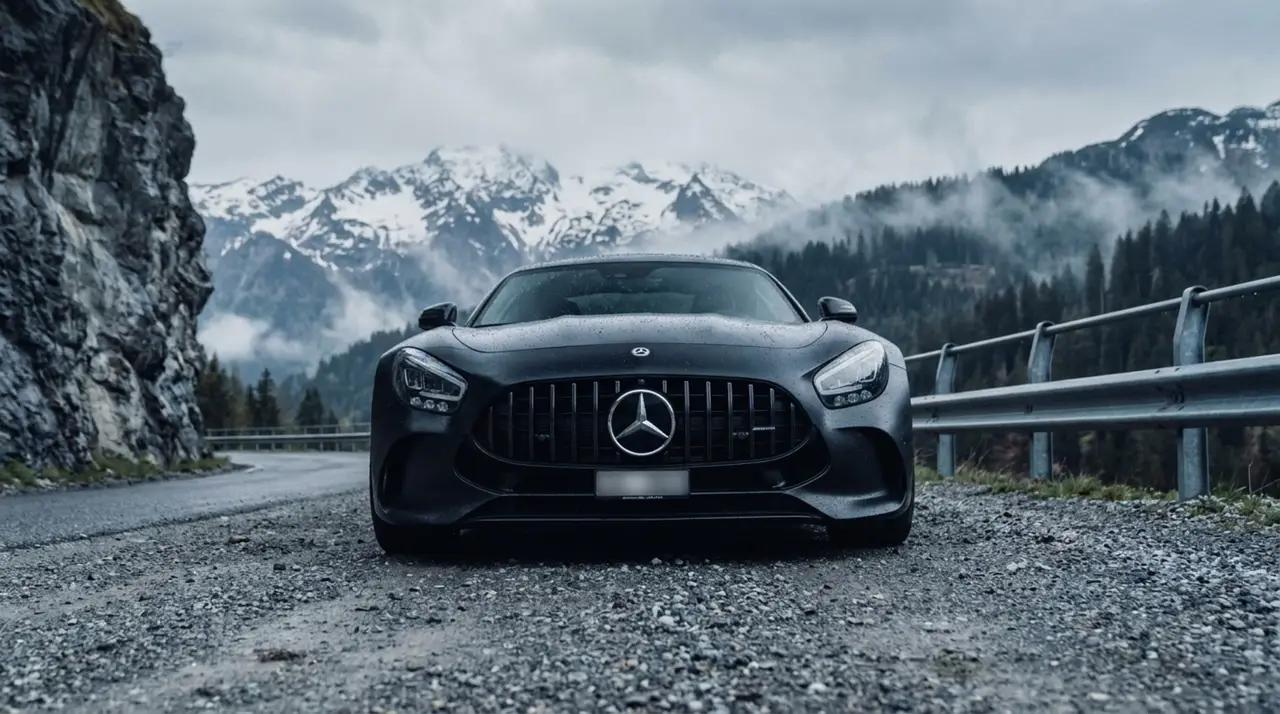Mercedes Benz GT63 AMG Coupe 2024, interior — Nice Super Car Rental, Niza. El Mercedes Benz GT63 AMG Coupé 2024 es un deportivo de dos plazas con 577 CV, pensado…