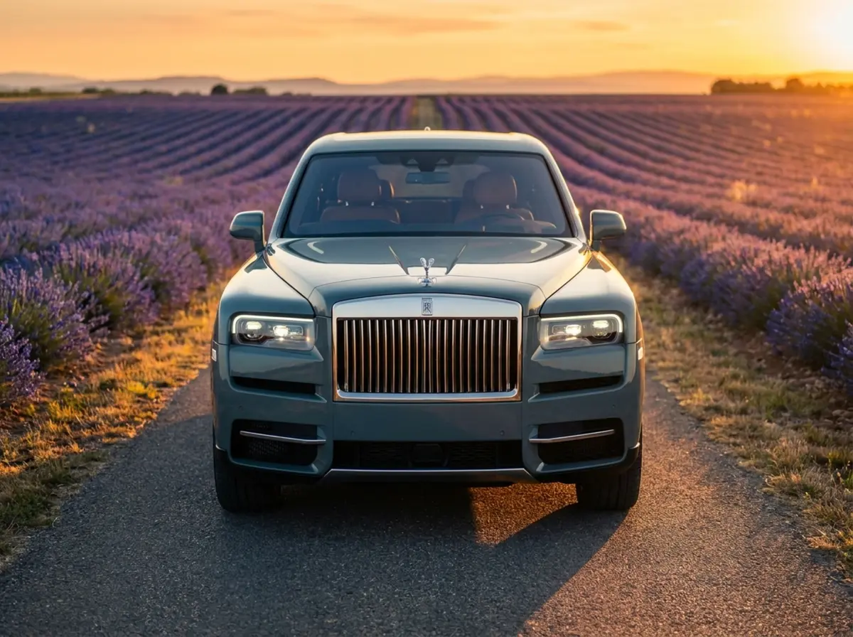 Rolls-Royce Cullinan 2025, vue arrière — Nice Super Car Rental, Nice. Le Rolls-Royce Cullinan 2025 impose sa présence dès les premiers mètres de conduite. Ses…