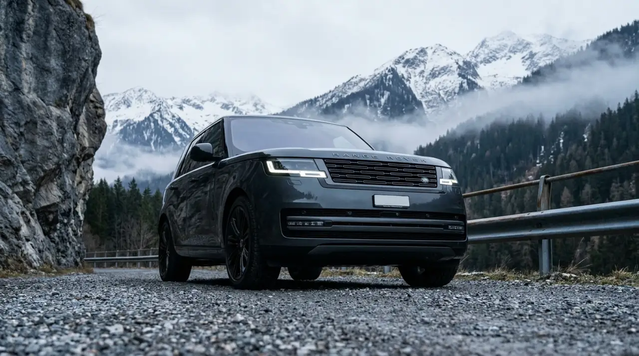 Rover Range Rover Autobiography P530 2026, vue arrière — Nice Super Car Rental, Nice. Présence souveraine sur la Grande Corniche