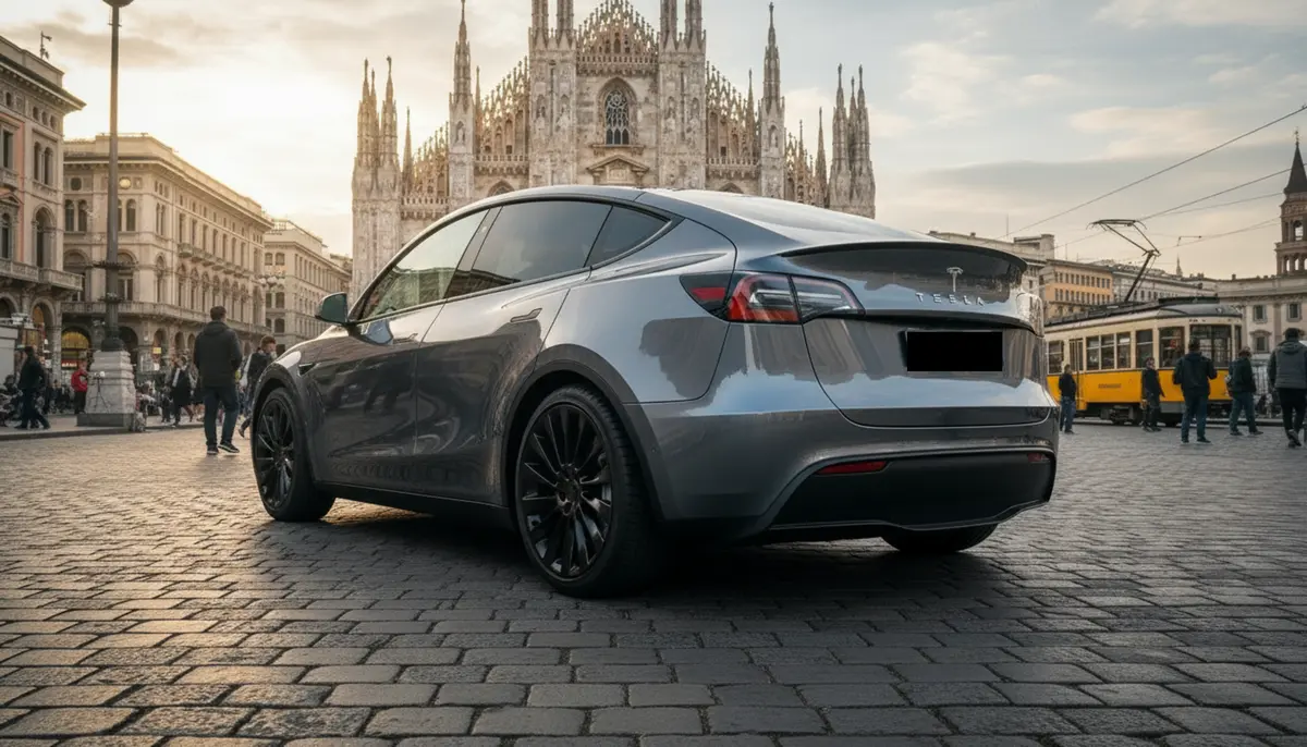 Tesla Model Y Long Range 2023, exterior — Nice Super Car Rental, Niza. El Tesla Model Y Long Range de 2023 aporta una experiencia de conducción distinta dentro…